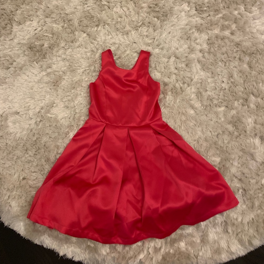 Red formal dress for girls.